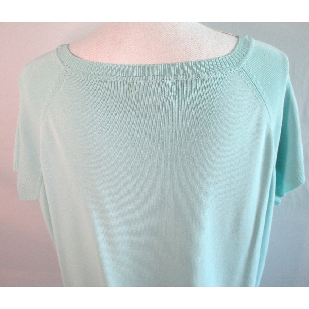 Worthington Women's Short Sleeve Light Green Lightweight Knit Sweater Size XL - Picture 6 of 9